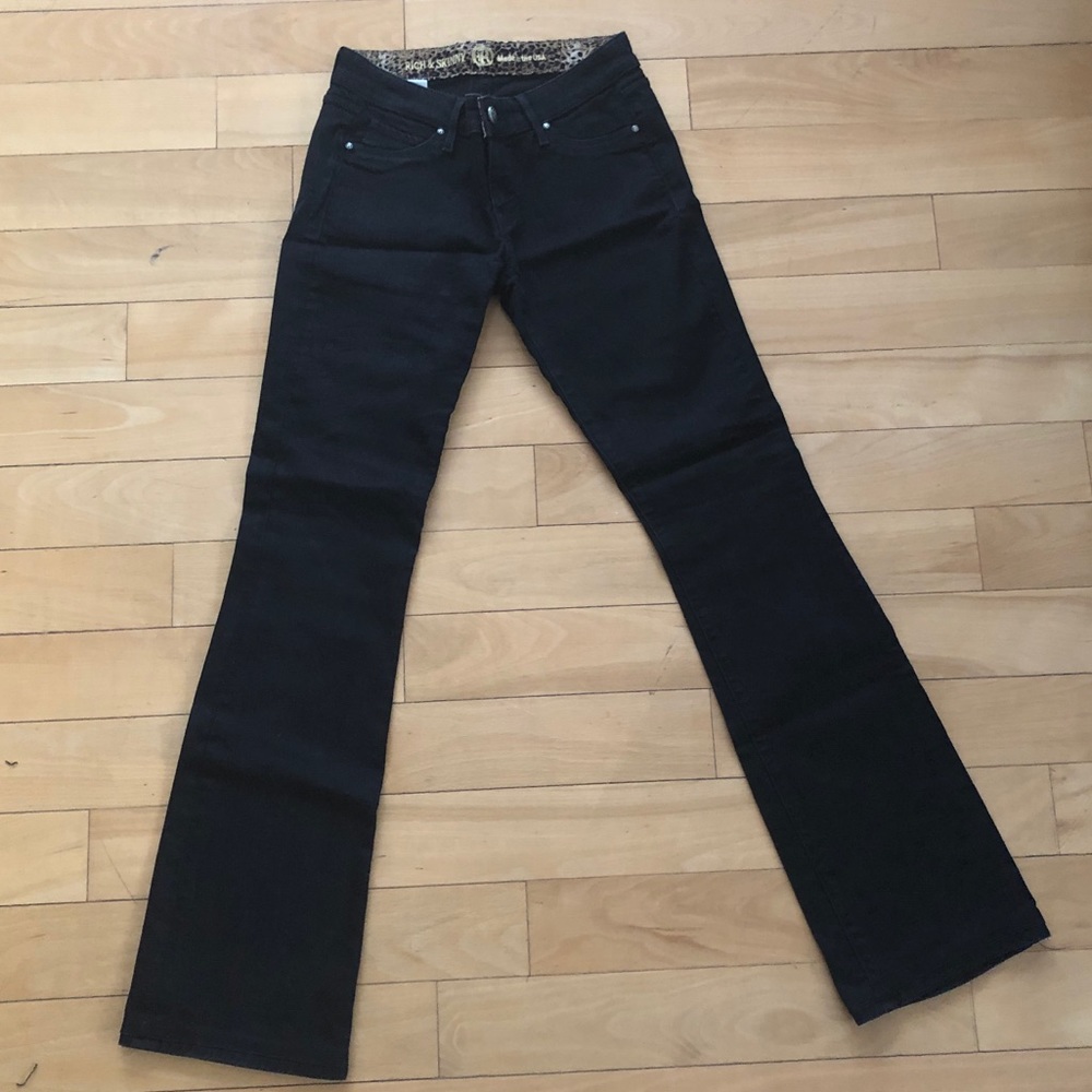 Rich & Skinny, Slight Flare Jeans, Black
